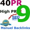 We will submit 40+ PR 9 HQ Backlinks for your links/keywords in only PR 9 sites.