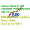 Professional entries in the best 50 German-language Web Directories PR 2-9  + 100,000 sites visitors (from D / A / CH)