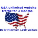 Daily Minimum 1000+USA Traffics To Your Website Or Any Link For 3 months
