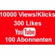 Youtube package 15000 VIEWS + 500 LIKES + 150 SUBSCRIBED