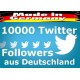 TWITTER Followers aus Deutschland