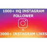 1000 HQ Instagram Followers + 3000 Like