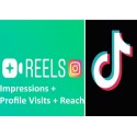 Buy Instagram Reel Impressions + Profile Visits + Reach