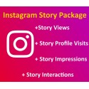 Buy Instagram Story Views + Story Profile Visits + Story Impressions + Story Interactions