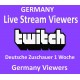 Deutsche Twitch Live zuschauer für 1 Woche