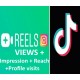 Buy Instagram Reel Views + Impressions + Profile Visits + Reach