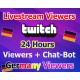 Buy Germany Twitch Live Viewers Chat-Bot 1 Days