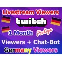 Buy Germany Twitch Live Viewers Chat-Bot 1 Monath