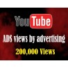 Buy 200000 YOUTUBE ADS VIEWS