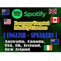 Buy Spotify ENGLISH SPEAKERS Monthly Listeners