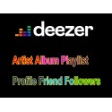 Buy Deezer Artis Album Playlist Profile Friend Followers