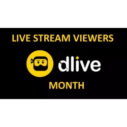 Compre espectadores para transmissões ao vivo na Dlive por 1 mês.