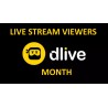 Dlive Canlı akış izleyicisi 1 ay boyunca satın al