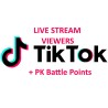 ผู้ชมสด TikTok + คะแนนการต่อสู้ PK Battle