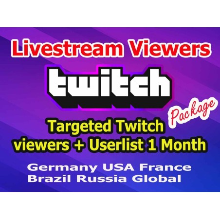 Länderziel Twitch Live Zuschauer Kaufen