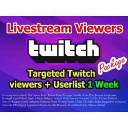 Länderziel Twitch Live Zuschauer 7 Tage Kaufen