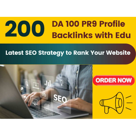200 Powerful Unique Domain High DA and PR SEO Profile backlinks